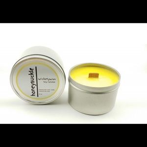 Honeysuckle Handmade Organic Soy Wood Wick Candle